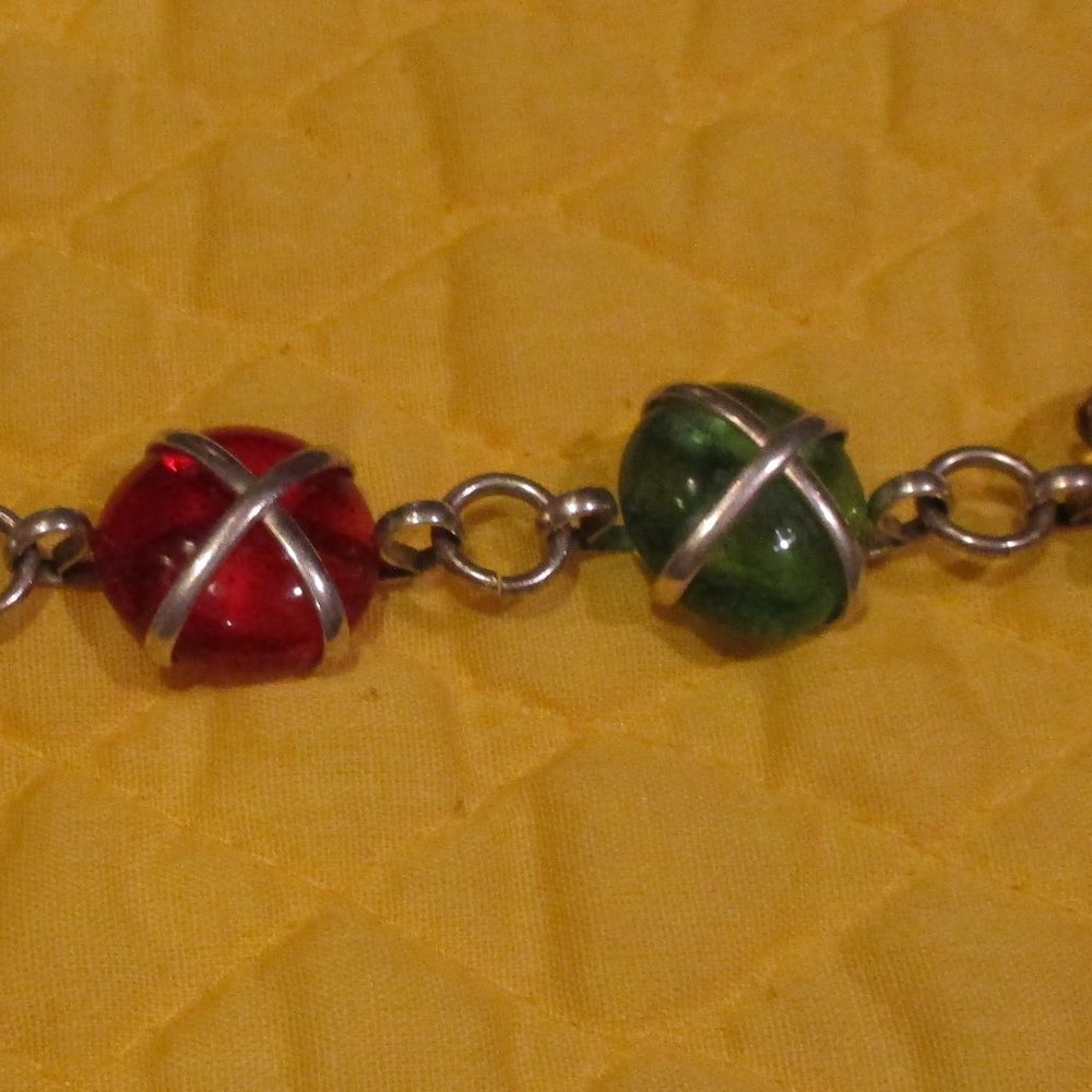 Women's Silver Wire Wrapped Stones with Slip Catch